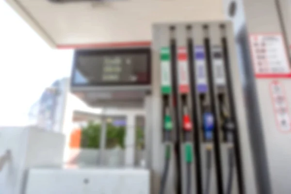 Gas station gas station with a strong blurring. No focus to transmit atmospheric and conceptual images. The main unsharp background illustration for filling stations