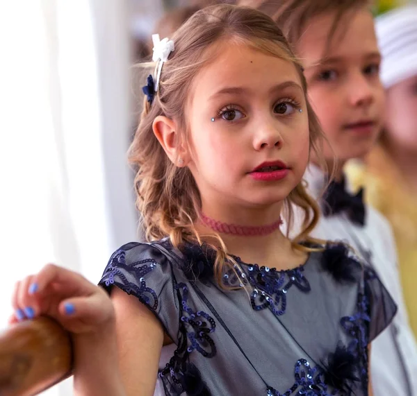 Odessa Ucraina Marzo 2017 Bambini Concerto Nella Scuola Primaria Spettacolo — Foto Stock