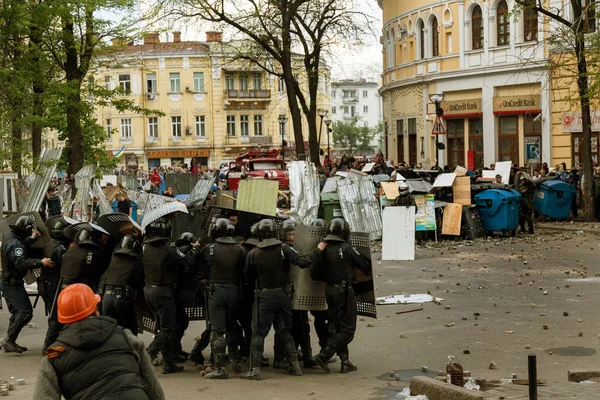 오데사 우크라이나 2014 비극적인 오데사에서 불안의 Kulikovo 노동조합의 집입니다 폭동에 — 스톡 사진