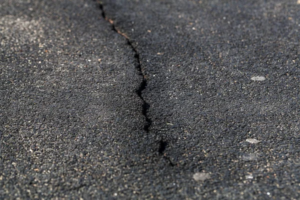 Zeer Slechte Verharde Weg Scheuren Het Trottoir Kuilen Zeer Slechte — Stockfoto