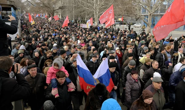 Одеса Україна Лютого 2014 Року Люди Політику Було Продемонстровано Громадянського — стокове фото