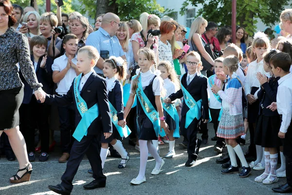 Odessa Ukraine September 2016 Grundschulkinder Und Lehrer Klassenzimmer Das Studium — Stockfoto