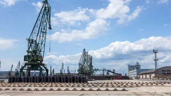 Varna Bulgaria June 2017 Gas Pipes Large Diameter Varna Ready — Stock Photo, Image