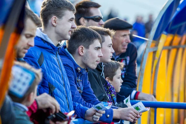 Oděsa Ukrajina Září 2016 Fotbalové Fanoušky Diváky Hledišti Stadionu Citově — Stock fotografie