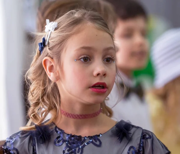 Odessa Ucraina Marzo 2017 Bambini Concerto Nella Scuola Primaria Spettacolo — Foto Stock