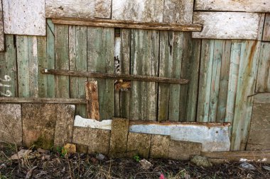 Odunsu arka plan. Eski ahşap çit. Eski ahşap duvar arka plan, çit, çit eski ahşap. Antika ahşap arka plan yaratıcı tasarım unsuru. Vintage tarzı tasarım için. STALKER, Apocalyps