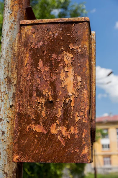 Astratto Texture Sfondo Naturale Del Vecchio Grunge Ruggine Muro Ferro — Foto Stock