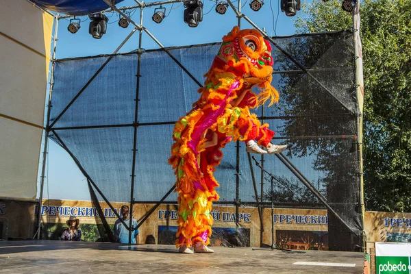 Odessa Ukraina Września 2016 Taniec Smoka Festiwalu Dzień Miasta Dzieci — Zdjęcie stockowe
