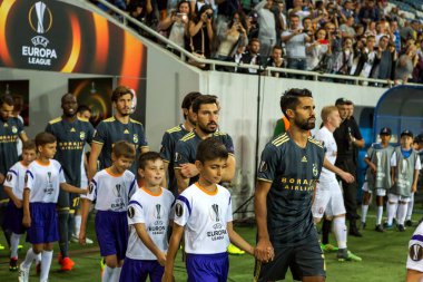 Odessa, Ukrayna - 15 Eylül 2016: Uefa Avrupa Ligi grup aşamasında Zarya Lugansk - Fenerbahçe Istanbul - Turtsiya.1: 1. açılış turnuva. Sanatçısını Fenerbahçe futbol kulübü