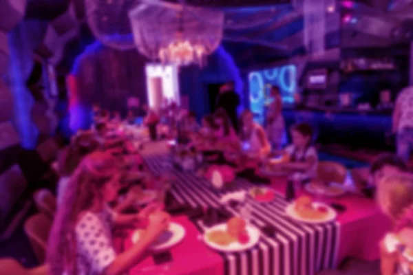 Borrosa Bokeh Café Interior Colores Oscuros Como Telón Fondo Para —  Fotos de Stock