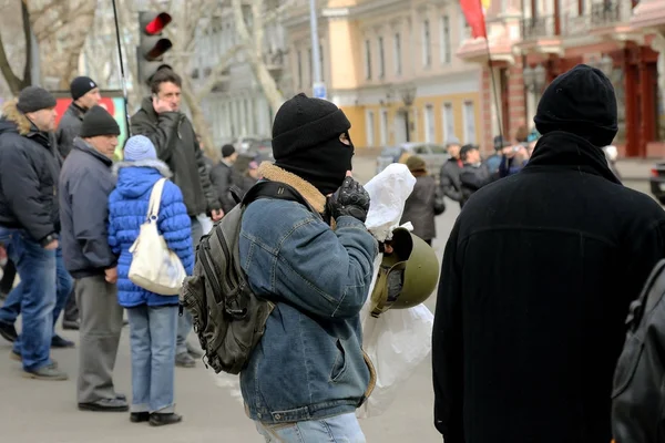 Odessa Ukrajna 2014 Február Emberek Politika Már Bizonyított Polgári Békés — Stock Fotó