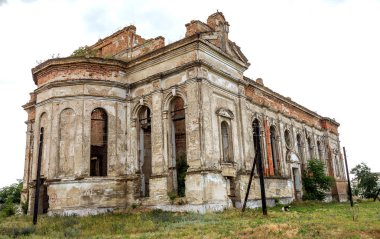 Odessa, Ukrayna eski Lutheran Kilisesi kalıntıları. 1803 yılında tarihi binada 20 yüzyılda Rusya'da devrim sırasında proletaryanın Vandallar tarafından yok ilk Alman göçmenler inşa. Muhteşem tapınak kalıntıları