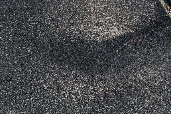 Zeer Slechte Verharde Weg Scheuren Het Trottoir Kuilen Zeer Slechte — Stockfoto