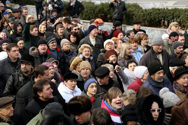 Odessa Ukraina Lutego 2014 Ludzie Polityki Było Wykazać Cywilnego Pokojowego — Zdjęcie stockowe