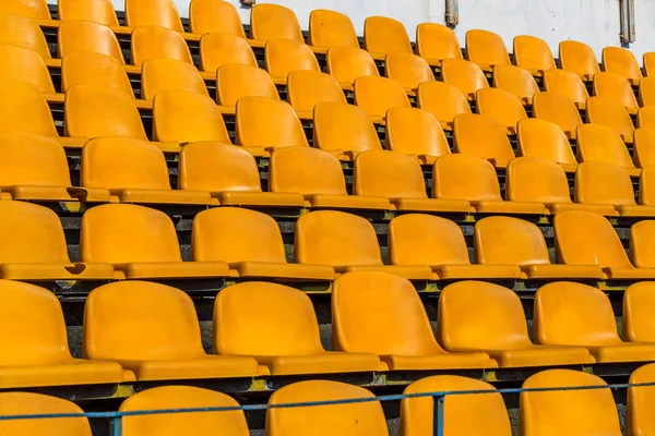 Leere Alte Plastikstühle Stadion Anzahl Der Leeren Plätze Einem Kleinen — Stockfoto