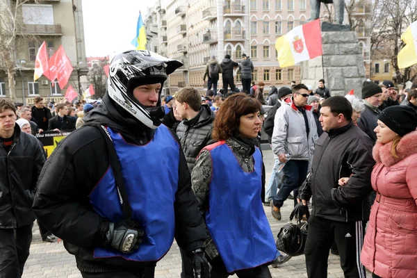 Odessa Ukraine Février 2014 Manifestations Civiles Pacifiques Ukraine Mouvement Colonne — Photo