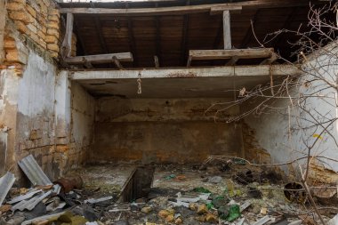 Üretim Binası bitki Çernobil'de terk edilmiş. Eski fabrika mahveder. Bi boka yaramaz, paslı metal ekipman fabrika bozuldu. Kıyamet tasarım, retro, stalker için öğe