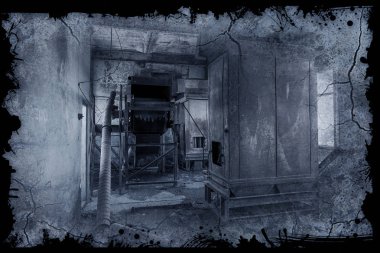 Endüstriyel Bina çimento fabrikası Chernobyl, terk edilmiş. Eski bir fabrika kalıntıları. Bi boka yaramaz, paslı metal çimento fabrikası donatımın bozuldu. Kıyamet tasarım, retro, stalker için öğe