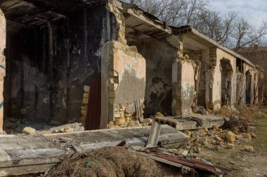 Üretim Binası bitki Çernobil'de terk edilmiş. Eski fabrika mahveder. Bi boka yaramaz, paslı metal ekipman fabrika bozuldu. Kıyamet tasarım, retro, stalker için öğe