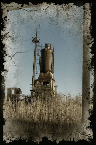 Antigo Edifício Industrial Abandonado Fábrica Cimento Chernobyl Ruínas Uma Antiga — Fotografia de Stock