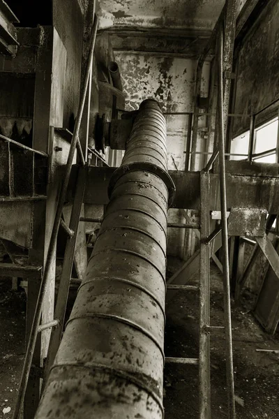 Antigo Edifício Industrial Abandonado Fábrica Cimento Chernobyl Ruínas Uma Antiga — Fotografia de Stock