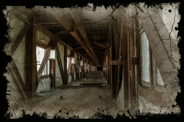 Antiguo Edificio Industrial Abandonado Planta Cemento Chernobyl Ruinas Una Vieja —  Fotos de Stock