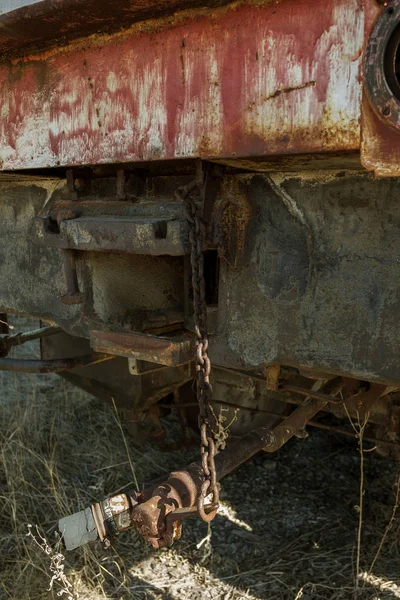 Vieja Locomotora Oxidada Lanzada Zona Exclusión Chernobyl Zona Alta Radiactividad — Foto de Stock