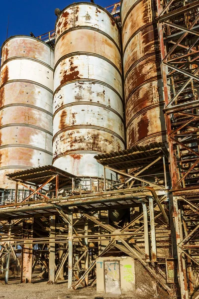 Old Abandoned Industrial Building Cement Plant Chernobyl Ruins Old Factory — Stock Photo, Image
