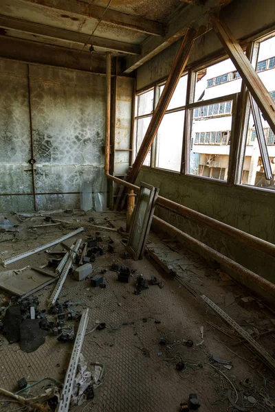 Vechea Clădire Industrială Abandonată Fabricii Ciment Cernobîl Ruinele Unei Vechi — Fotografie, imagine de stoc