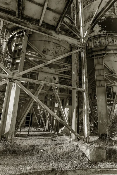 Antigo Edifício Industrial Abandonado Fábrica Cimento Chernobyl Ruínas Uma Antiga — Fotografia de Stock