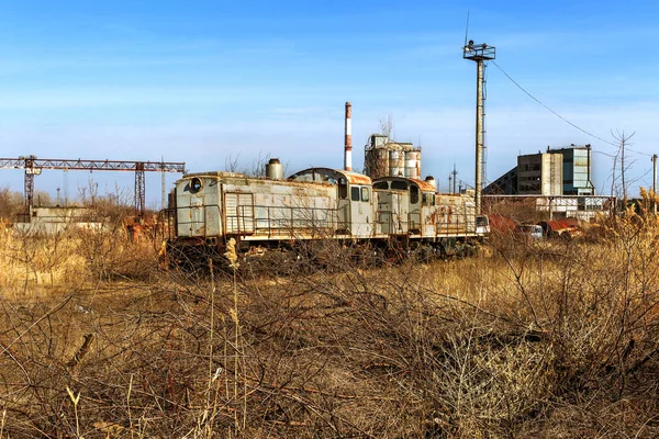 기관차 체르노빌에 방사능의 영역입니다 타운의 프리피야티 체르노빌 재해입니다 공장에서 지역에서 — 스톡 사진