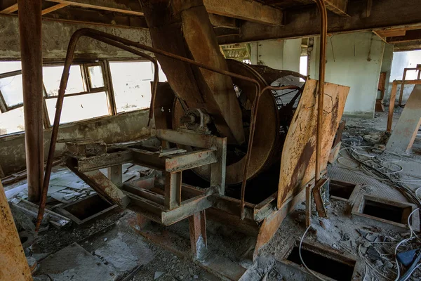 Antigo Edifício Industrial Abandonado Fábrica Cimento Chernobyl Ruínas Uma Antiga — Fotografia de Stock