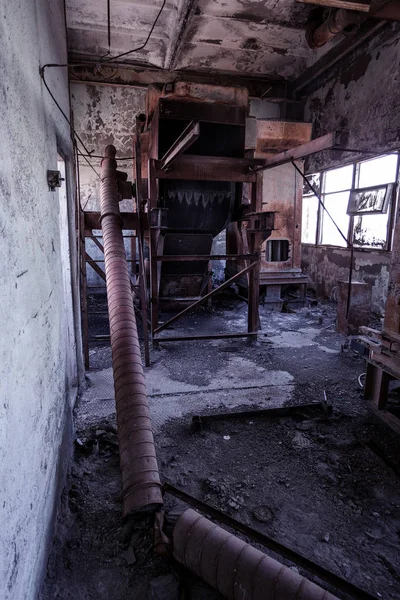 Vechea Clădire Industrială Abandonată Fabricii Ciment Cernobîl Ruinele Unei Vechi — Fotografie, imagine de stoc