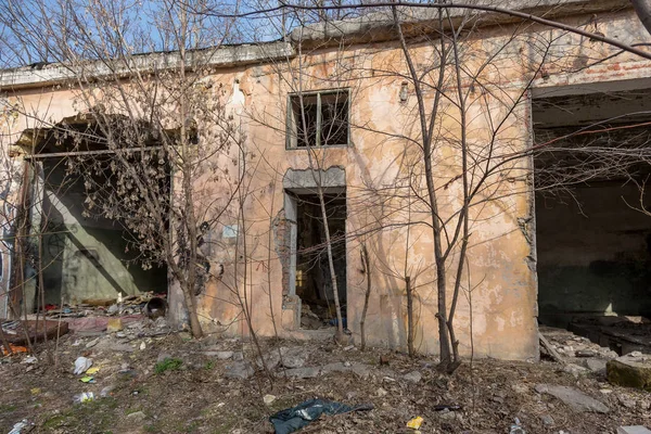 Antico Edificio Produzione Abbandonato Impianto Chernobyl Rovine Della Vecchia Fabbrica — Foto Stock