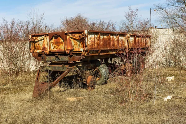 Old Rusty Truck Thrown Desert Car Park Ghost Town Pripyat — Stock Photo, Image