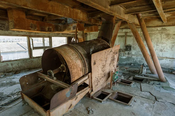 Ancien Bâtiment Industriel Abandonné Cimenterie Tchernobyl Les Ruines Une Ancienne — Photo