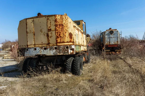 Eski Paslı Kamyon Hayalet Kasaba Pripyat Çernobil Ukrayna Otoparka Çöle — Stok fotoğraf