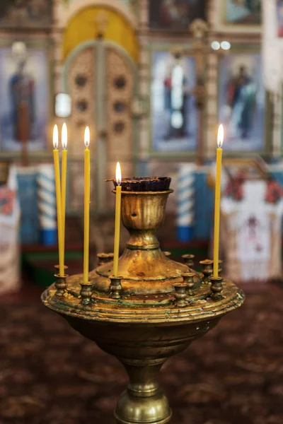 Interior Iglesia Ortodoxa Ucraniana Patriarcado Moscú Ucrania Región Odessa Kodyma —  Fotos de Stock