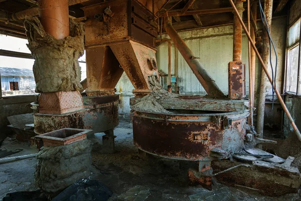 Ancien Bâtiment Industriel Abandonné Cimenterie Tchernobyl Les Ruines Une Ancienne — Photo