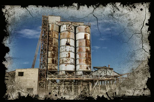 Antigo Edifício Industrial Abandonado Fábrica Cimento Chernobyl Ruínas Uma Antiga — Fotografia de Stock