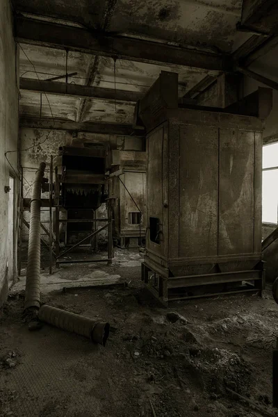 Ancien Bâtiment Industriel Abandonné Cimenterie Tchernobyl Les Ruines Une Ancienne — Photo