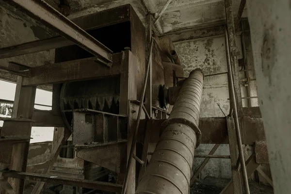 Endüstriyel Bina Çimento Fabrikası Chernobyl Terk Edilmiş Eski Bir Fabrika — Stok fotoğraf