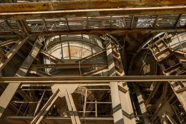Gamla Övergivna Industriella Byggnaden Cementfabrik Chernobyl Ruinerna Gammal Fabrik Skräp — Stockfoto