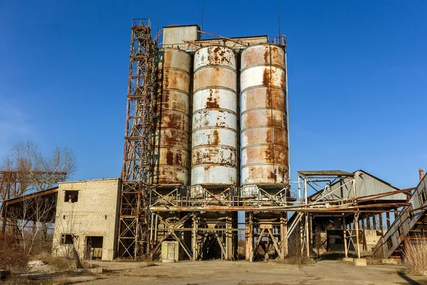 Oude Verlaten Industrieel Gebouw Van Cementfabriek Chernobyl Ruïnes Van Een — Stockfoto