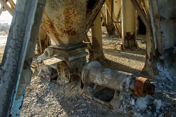 Gamla Övergivna Industriella Byggnaden Cementfabrik Chernobyl Ruinerna Gammal Fabrik Skräp — Stockfoto