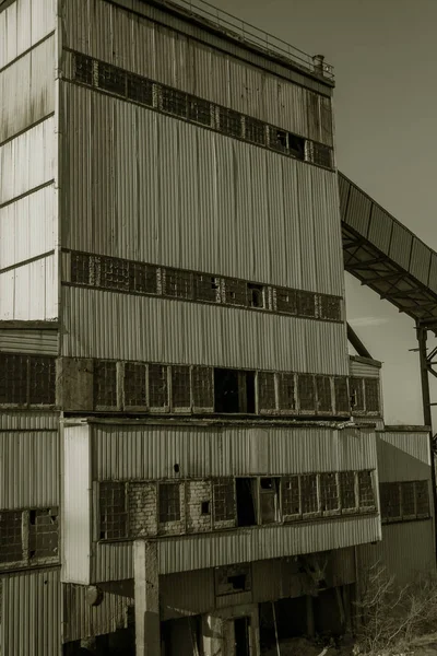 Antigo Edifício Industrial Abandonado Fábrica Cimento Chernobyl Ruínas Uma Antiga — Fotografia de Stock