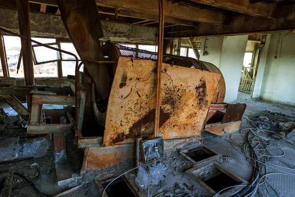 Ancien Bâtiment Industriel Abandonné Cimenterie Tchernobyl Les Ruines Une Ancienne — Photo