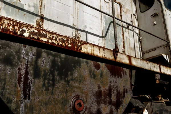 Vieja Locomotora Oxidada Lanzada Zona Exclusión Chernobyl Zona Alta Radiactividad —  Fotos de Stock