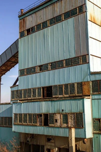 Oude Verlaten Industrieel Gebouw Van Cementfabriek Chernobyl Ruïnes Van Een — Stockfoto