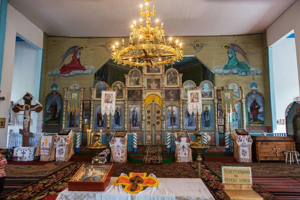 Interior Iglesia Ortodoxa Ucraniana Patriarcado Moscú Ucrania Región Odessa Kodyma — Foto de Stock